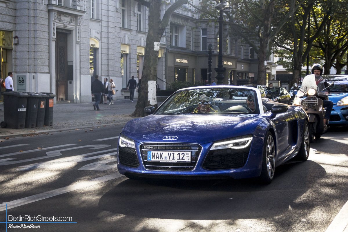 Audi R8 V10 Spyder (2013) spotted in Berlin — BerlinRichStreets